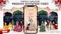 create a unique portrait caricature wedding invitation  video