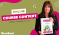 write online course content for any subject