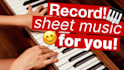 professional record piano by sheet music, accompaniment