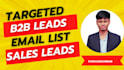 collect email address, phone number, website, location, targeted b2b lead lists