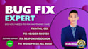 fix any wordpress bug, PHP error, HTML CSS responsive and layout issue fast