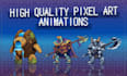 make high quality pixel art animations for you