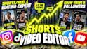 do instagram reels editing, shorts and tiktok videos
