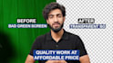 fix or remove bad green screen and chroma key in any video