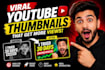 design high click rate eye catching youtube thumbnails