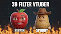 create custom 3d ar vtuber filter for lens studio snap camera streaming