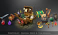 create stylized low poly fantasy 3d game props