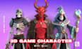 create 3d low poly character modeling, rigging and animation for game