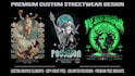 create custom streetwear t shirt design and hoodies design