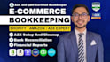 do ecommerce bookkeeping for amazon, shopify using quickbooks online and a2x