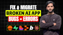 fix or migrate base44, lovable, replit, bolt ai web app