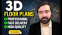 do 3d floor plan modelling and realistic architectural rendering