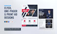 design one pager, canva flyer, sell sheet, media kit, print ad, magazine ad