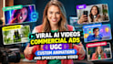 create viral ai video commercial ads, ugc spokesperson, and product animation