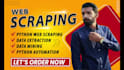 do fast python web scraping, data extraction and automation