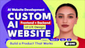 do full stack website development, ai website, ai chatbot, ai software developer