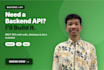build a rest API backend with nodejs, go, or rust
