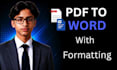 convert PDF to word with formatting