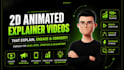 create modern 2d animated explainer video or saas demo video