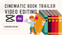create a cinematic book trailer, amazon book promo video, or author teaser