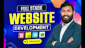 build website development as full stack website and front end web developer