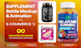 do 3d supplement bottle renders, animation and label design for amazon shopify