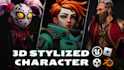 do 3d stylized character, blender 3d game character unreal engine 5 character