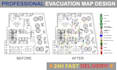 design a fire escape, emergency exit, and evacuation plan