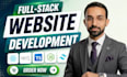 do frontend and backend website development as a full stack developer