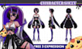 draw anime character design sheet for your vtuber or oc
