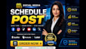 schedule, design and manage your social media posts via buffer and hootsuite