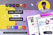 convert psd to html, figma to html, xd to html responsive bootstrap website