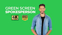 do a green screen spokesperson video in spanish