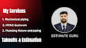 provide mep takeoffs and construction cost estimation