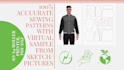 make digital sewing patterns from sketch with 3d fit testing