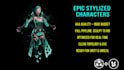 create stylized game ready 3d character for unity or unreal