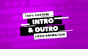 make a youtube podcast intro outro video, and logo animation
