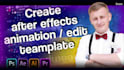 make a unique custom animation, motion graphics or edit after effects template