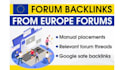 do manual backlinks placement from europe forums