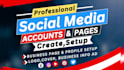 do create social media accounts, set up business pages, and instagram account