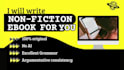 write your nonfiction books or ebooks