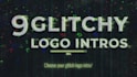 create high quality glitchy logo intro and outro