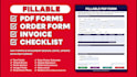 design fillable pdf form, order form, invoice, checklist