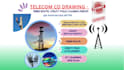 draw telecom site construction drawing in autocad for permit