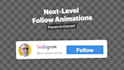 do instagram tiktok x twitter follow button animation