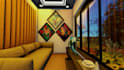 do tiny living room design in 2d and 3d