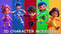 create professional 3d custom cartoon character modeling