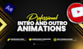 create 4k logo animation and youtube intro outro video