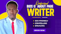 write top notch about pages and bios for your website