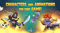 create 2d game character design and animation